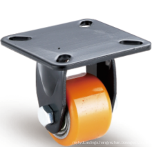 65/75mm low profile nylon wheel fixed plate type low - floor type heavy load caster